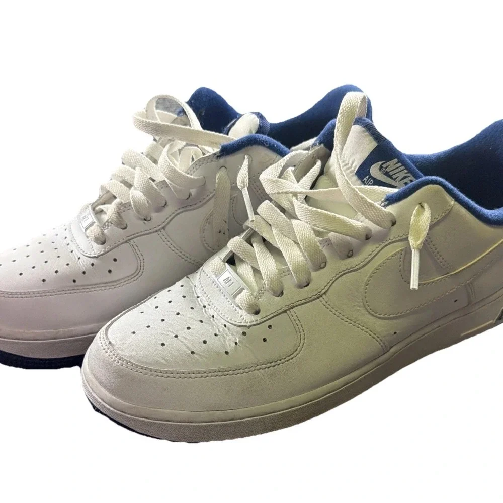 Nike Air Force 1 Low White Blue Youth Size 8Y Sneakers Shoes Unisex